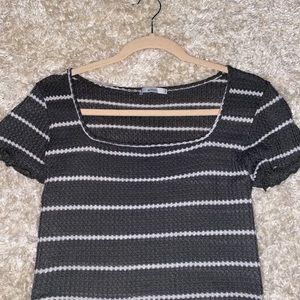 Cropped top ribbed